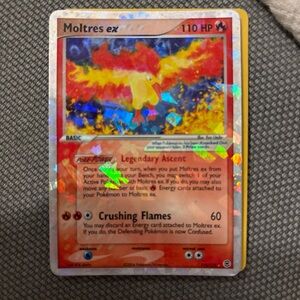 Moltres EX Holo Pokémon Card!! One to watch! 115/112 rare awesome foils!!